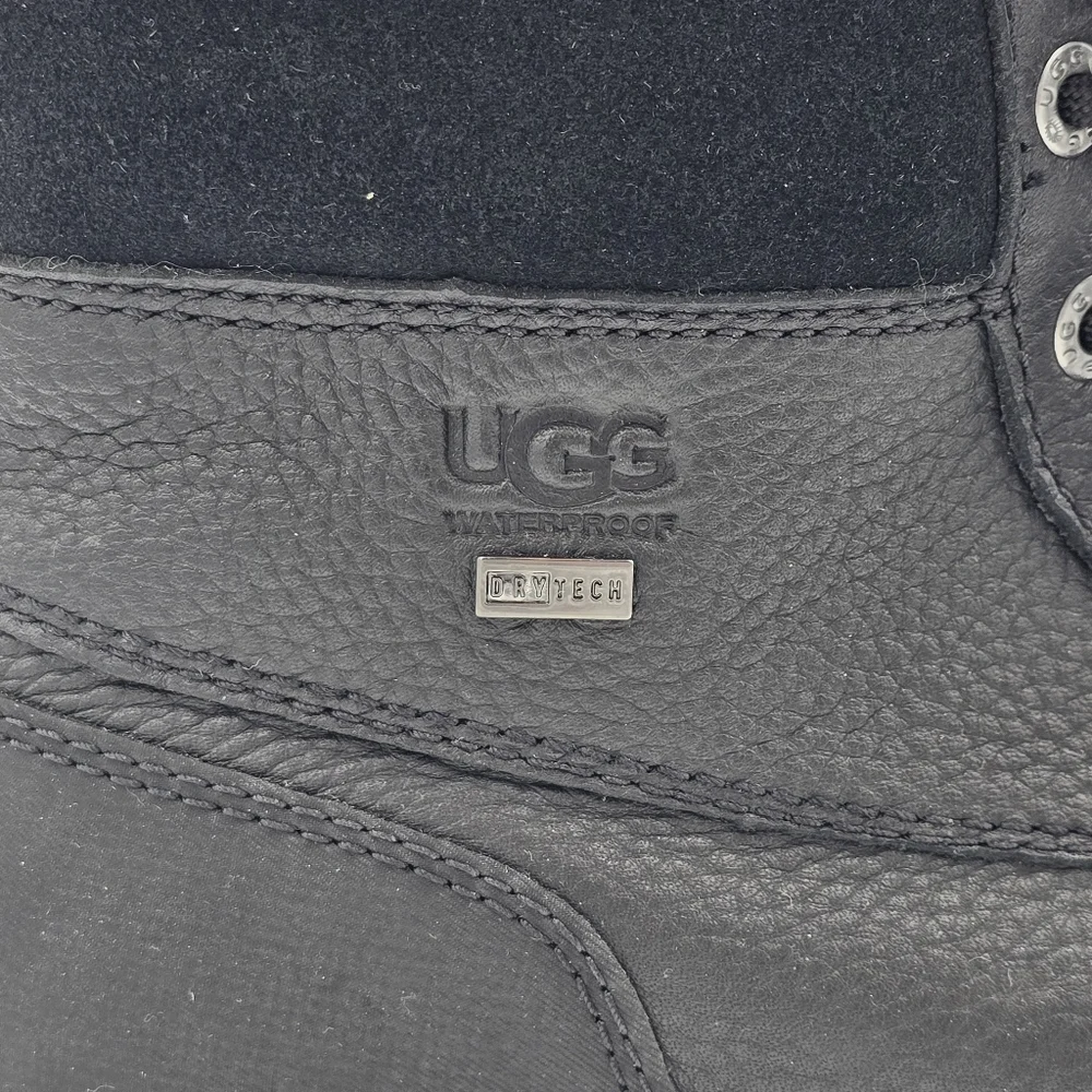 NWOT UGG Adirondack III Winter Waterproof Leather Snow Boots, Black, Women's 8.5 - Picture 2 of 16
